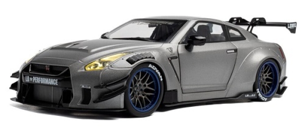 421185815 Nissan GT-R (R35) Liberty Walk Bodykit Type 2.0 2023 silver 1:18